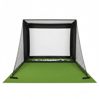 Golf Simulator Enclosure Designed for Home Practice, 10x8Ft EPE Foam Frame, HD Impact Screen, Tool-Free Assembly
