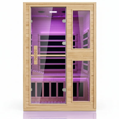 Indoor Infrared Sauna Built for Home Relaxation, Smart App Control, Canadian Hemlock Wood, Low EMF Heating