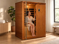 Infrared Home Sauna Built for Daily Wellness, 3 Person Capacity, Canadian Hemlock, Ultra Low EMF Carbon Panels — Lifestyle